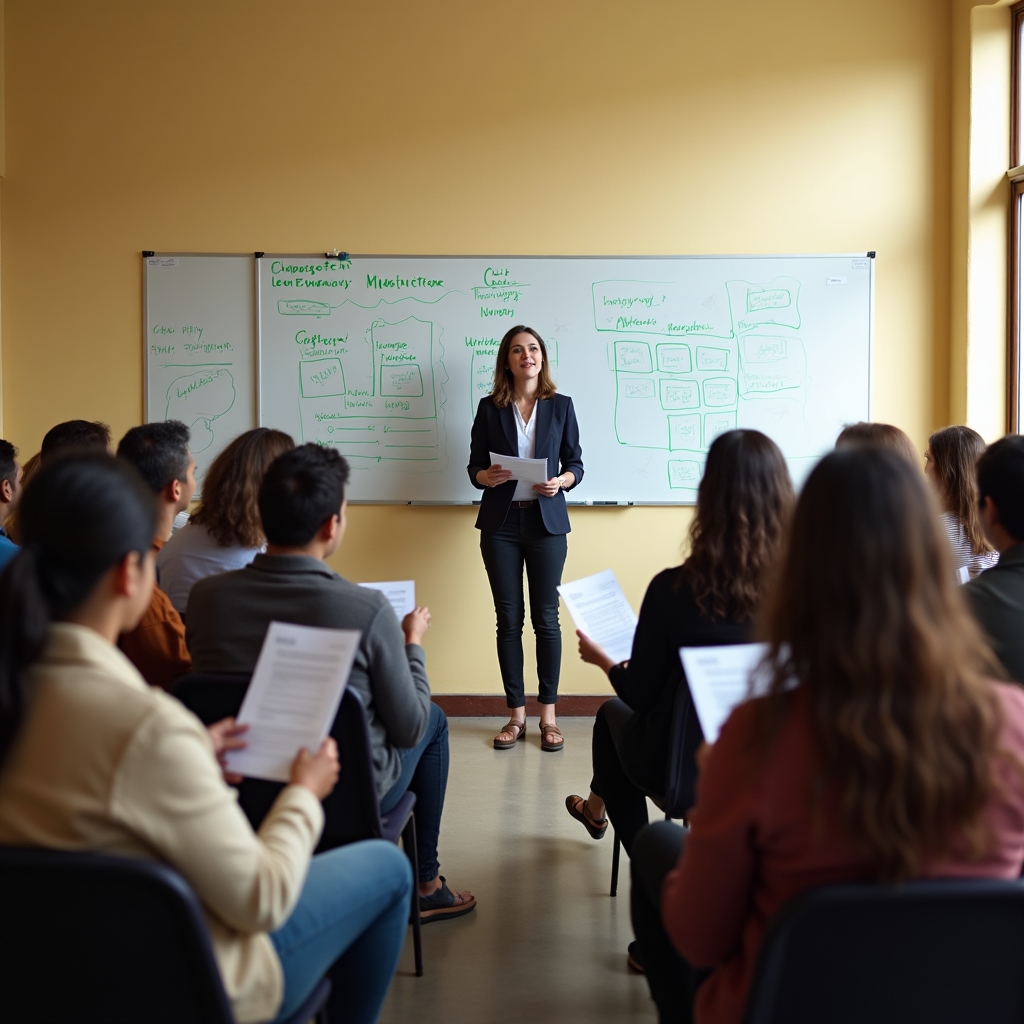 Group savings workshop session with participants in Cali, Colombia