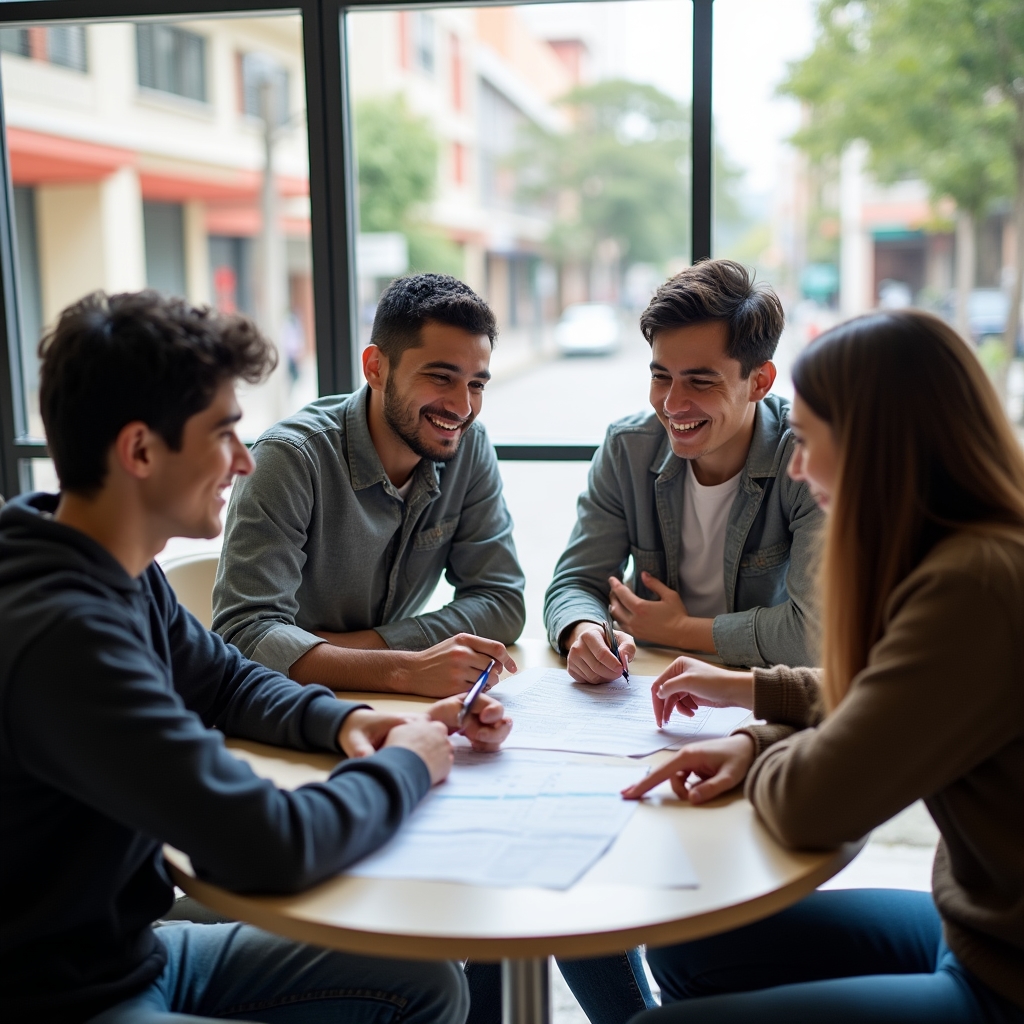 Young Colombians participating in financial education workshop