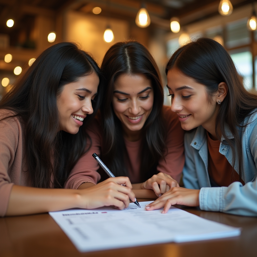 Young people in peer learning group discussion about finances